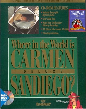 DOS - Where in the World is Carmen Sandiego (Enhanced) Box Art Front