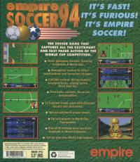 DOS - Empire Soccer 94 Box Art Back