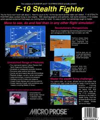 DOS - F 19 Stealth Fighter Box Art Back