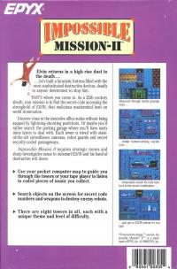 DOS - Impossible Mission II Box Art Back