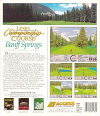 DOS - Links Championship Course Banff Springs Box Art Back