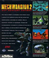 DOS - MechWarrior 2 31st Century Combat Box Art Back
