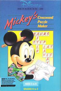 DOS - Mickey's Crossword Puzzle Maker Box Art Front