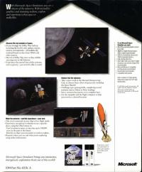 DOS - Microsoft Space Simulator Box Art Back