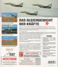 DOS - MiG 29 Deadly Adversary of Falcon 30 Box Art Back