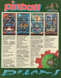 DOS - Pinball Dreams Box Art Back