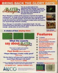 DOS - Player Manager 2 Box Art Back