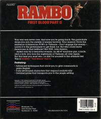 DOS - Rambo First Blood Part II Box Art Back