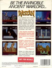 DOS - Rastan Box Art Back