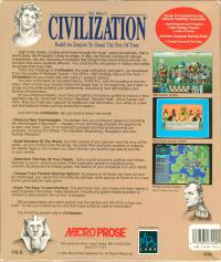 DOS - Sid Meier's Civilization Box Art Back