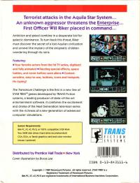DOS - Star Trek The Next Generation The Transinium Challenge Box Art Back