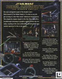 DOS - Star Wars Rebel Assault II The Hidden Empire Box Art Back