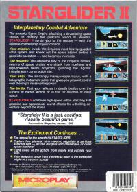 DOS - Starglider 2 Box Art Back
