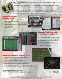 DOS - Total Control Football Box Art Back