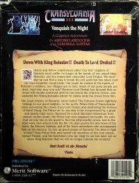 DOS - Transylvania III Vanquish the Night Box Art Back