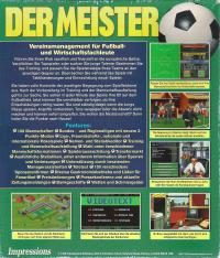 DOS - Ultimate Soccer Manager Box Art Back