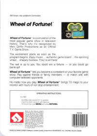 DOS - Wheel of Fortune Box Art Back