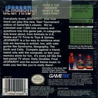 Game Boy - Jeopardy Teen Tournament Box Art Back