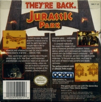 Game Boy - Jurassic Park Box Art Back