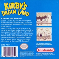 Game Boy - Kirby's Dream Land Box Art Back