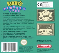 Game Boy - Kirby's Pinball Land Box Art Back