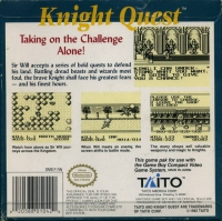 Game Boy - Knight Quest Box Art Back