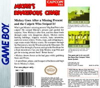 Game Boy - Mickey's Dangerous Chase Box Art Back