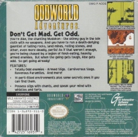 Game Boy - Oddworld Adventures Box Art Back