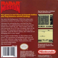 Game Boy - Radar Mission Box Art Back