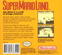 Game Boy - Super Mario Land Box Art Back