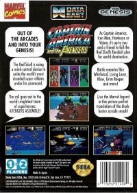 Genesis - Captain America and the Avengers Box Art Back