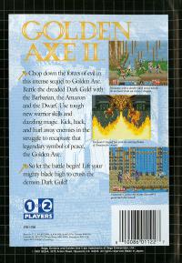Genesis - Golden Axe II Box Art Back