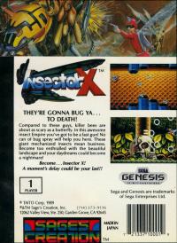 Genesis - Insector X Box Art Back