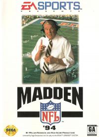 Genesis - Madden NFL '94 Box Art Front