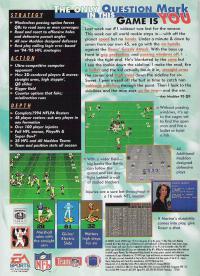 Genesis - Madden NFL '95 Box Art Back