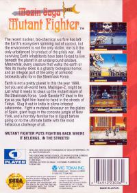 Genesis - Mazin Saga Mutant Fighter Box Art Back