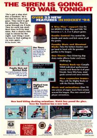 Genesis - NHL '94 Box Art Back