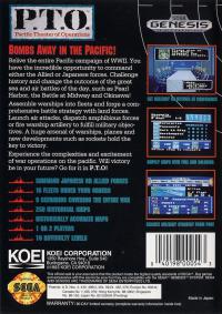 Genesis - P.T.O. Pacific Theater of Operations Box Art Back