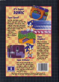 Genesis - Sonic the Hedgehog Box Art Back