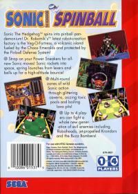Genesis - Sonic the Hedgehog Spinball Box Art Back