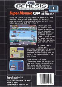Genesis - Super Monaco GP Box Art Back