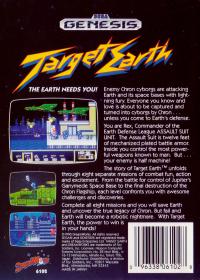 Genesis - Target Earth Box Art Back