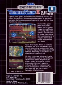 Genesis - Thunder Force II Box Art Back