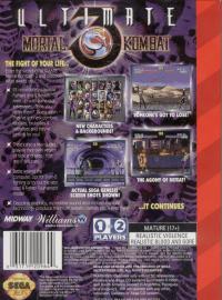 Genesis - Ultimate Mortal Kombat 3 Box Art Back
