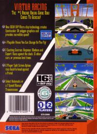 Genesis - Virtua Racing Box Art Back