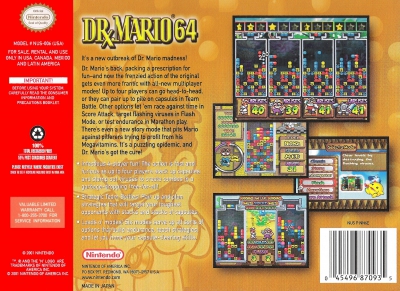 N64 - Dr Mario 64 Box Art Back