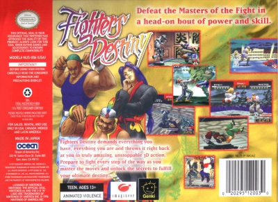 N64 - Fighters Destiny Box Art Back