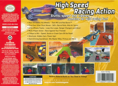 N64 - Hot Wheels Turbo Racing Box Art Back