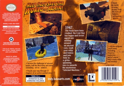 N64 - Indiana Jones and the Infernal Machine Box Art Back