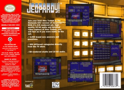 N64 - Jeopardy Box Art Back